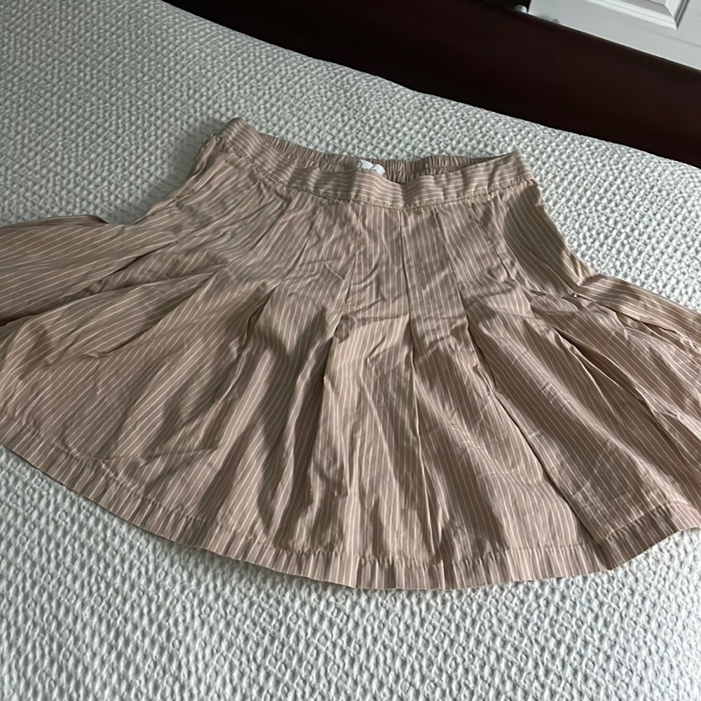 Pinstripe pink skirt